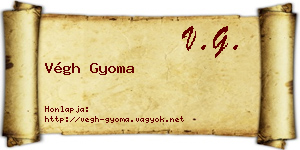 Végh Gyoma névjegykártya